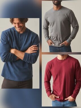 Lot of 3 American Giant Men's Size Medium Long Sleeve Shirts NWOT